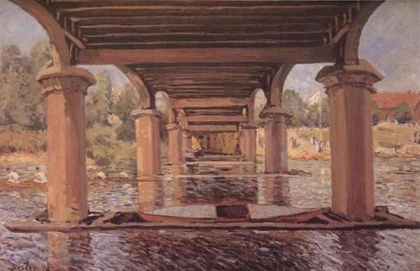 Alfred Sisley Under the Bridge at Hampton Court Norge oil painting art